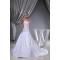 A-Line Sleeveless Square Satin Wedding Dresses 2030221