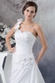 A-Line One-Shoulder Satin Sleeveless Sweetheart Wedding Dresses 2030227