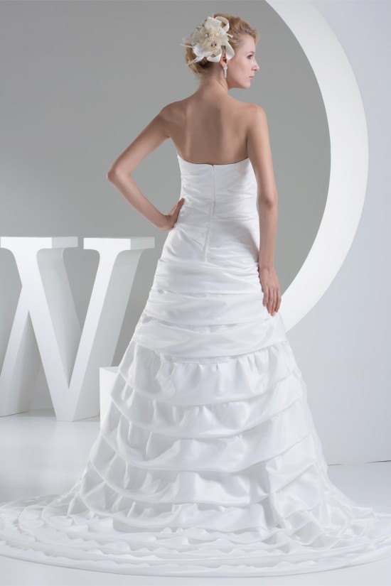 A-Line Strapless Taffeta Sleeveless Wedding Dresses 2030228 A-Line Strapless Taffeta Sleeveless Wedding Dresses 2030228