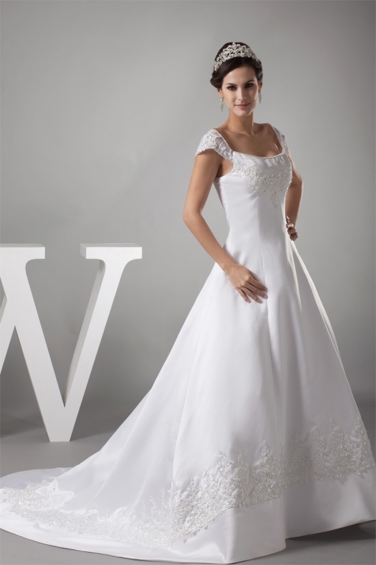 A-Line Cap Sleeve Beaded Lace Sweet Wedding Dresses 2030229 A-Line Cap Sleeve Beaded Lace Sweet Wedding Dresses 2030229
