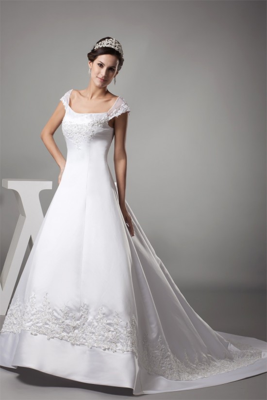 A-Line Cap Sleeve Beaded Lace Sweet Wedding Dresses 2030229 A-Line Cap Sleeve Beaded Lace Sweet Wedding Dresses 2030229
