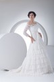 A-Line Satin Lace Fine Netting Off-the-Shoulder Wedding Dresses 2030236 A-Line Satin Lace Fine Netting Off-the-Shoulder Wedding Dresses 2030236