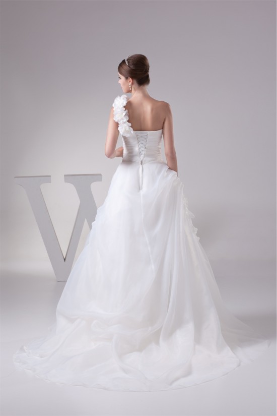 Ball Gown One-Shoulder Sleeveless Sweet Wedding Dresses 2030238 Ball Gown One-Shoulder Sleeveless Sweet Wedding Dresses 2030238
