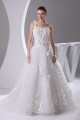 A-Line Sleeveless One-Shoulder Satin Fine Netting Wedding Dresses 2030239 A-Line Sleeveless One-Shoulder Satin Fine Netting Wedding Dresses 2030239