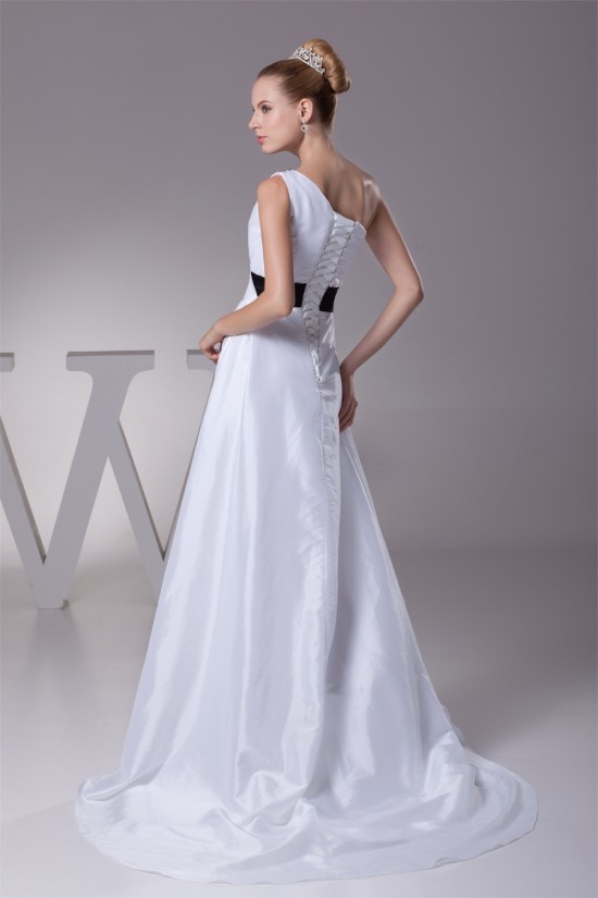 One-Shoulder Sheath/Column Satin Taffeta Reception Wedding Dresses 2030243 One-Shoulder Sheath/Column Satin Taffeta Reception Wedding Dresses 2030243