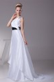 One-Shoulder Sheath/Column Satin Taffeta Reception Wedding Dresses 2030243