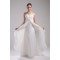 A-Line Organza Elastic Woven Satin Sleeveless Sweet Wedding Dresses 2030247