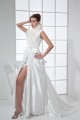 Organza Elastic Woven Satin Sleeveless High-Neck Wedding Dresses 2030248 Organza Elastic Woven Satin Sleeveless High-Neck Wedding Dresses 2030248