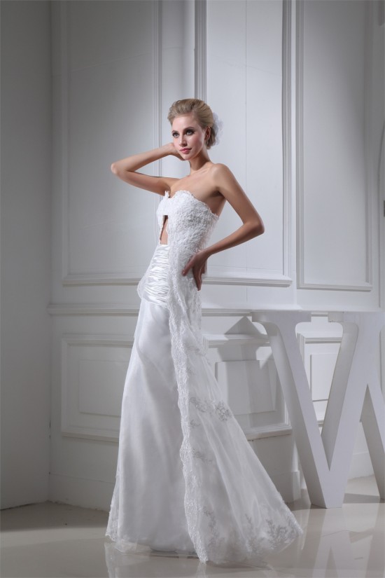 Sheath/Column Lace Organza Soft Sweetheart Wedding Dresses 2030250 Sheath/Column Lace Organza Soft Sweetheart Wedding Dresses 2030250
