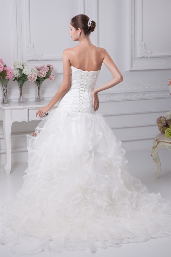 Princess Satin Lace Strapless Sleeveless New Arrival Wedding Dresses 2030251 Princess Satin Lace Strapless Sleeveless New Arrival Wedding Dresses 2030251