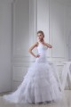 Princess Sleeveless One-Shoulder Satin Organza Beaded Wedding Dresses 2030253 Princess Sleeveless One-Shoulder Satin Organza Beaded Wedding Dresses 2030253