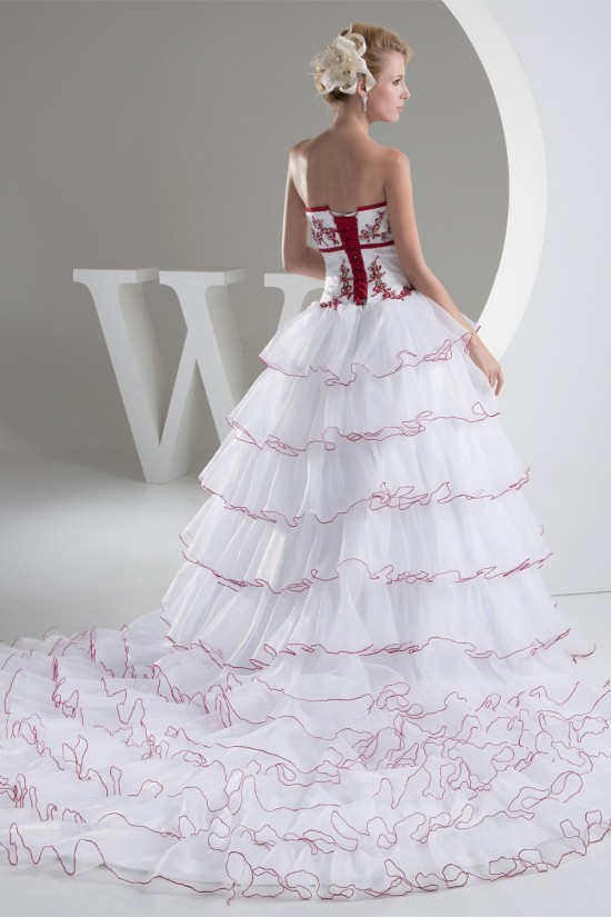 Princess Square Chapel Train Satin Lace Organza Bead Wedding Dresses 2030258 Princess Square Chapel Train Satin Lace Organza Bead Wedding Dresses 2030258