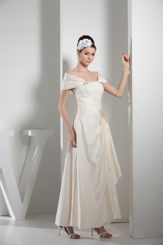 Ruffles Taffeta Short Ankle-Length A-Line Wedding Dresses 2030259 Ruffles Taffeta Short Ankle-Length A-Line Wedding Dresses 2030259