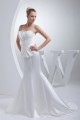 Mermaid/Trumpet Beaded Lace Satin Strapless Wedding Dresses 2030260 Mermaid/Trumpet Beaded Lace Satin Strapless Wedding Dresses 2030260