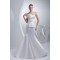 Mermaid/Trumpet Beaded Lace Satin Strapless Wedding Dresses 2030260