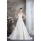 A-Line 3/4 Length Sleeve Scoop Wedding Dresses 2030262