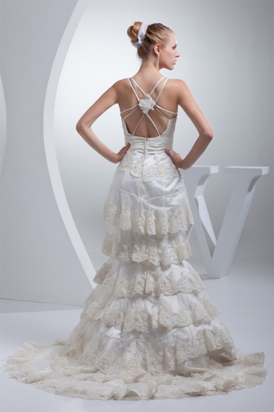 Trumpet/Mermaid Sleeveless Spaghetti Straps Lace Wedding Dresses 2030263 Trumpet/Mermaid Sleeveless Spaghetti Straps Lace Wedding Dresses 2030263