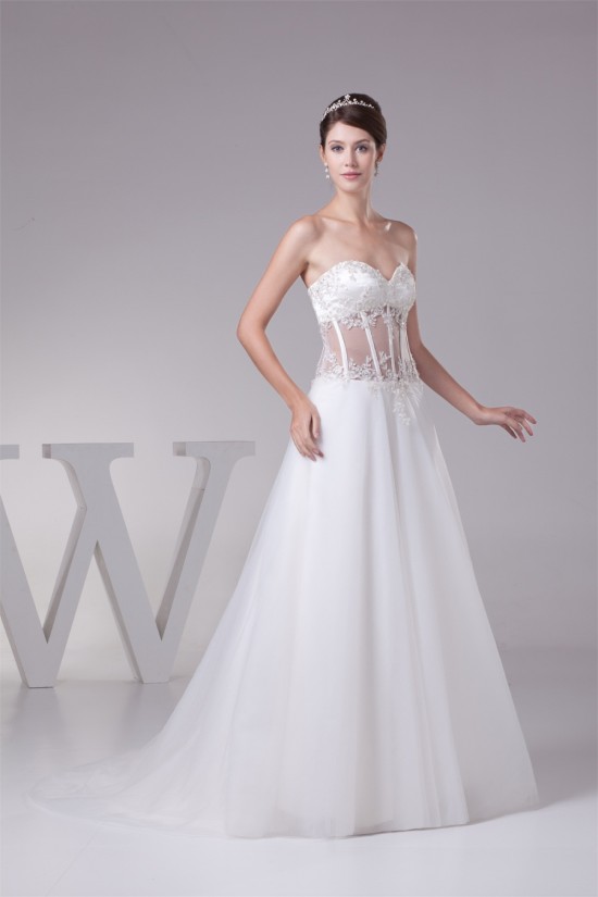 A-Line Sweetheart Beaded Lace Wedding Dresses 2030265 A-Line Sweetheart Beaded Lace Wedding Dresses 2030265