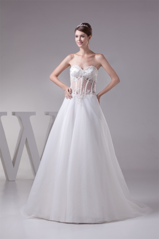 A-Line Sweetheart Beaded Lace Wedding Dresses 2030265 A-Line Sweetheart Beaded Lace Wedding Dresses 2030265