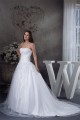 A-Line Strapless Beaded Lace Sleeveless New Arrival Wedding Dresses 2030266