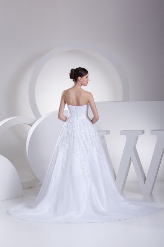 Elegant A-Line Strapless Beaded Lace Sleeveless New Arrival Wedding Dresses 2030267 Elegant A-Line Strapless Beaded Lace Sleeveless New Arrival Wedding Dresses 2030267