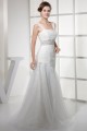 Mermaid/Trumpet Satin Fine Netting Straps Wedding Dresses 2030271 Mermaid/Trumpet Satin Fine Netting Straps Wedding Dresses 2030271