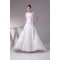 Satin Lace Fine Netting A-Line Scoop Sleeveless Best Wedding Dresses 2030272