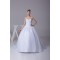 Satin Lace Organza A-Line Sleeveless Strapless Best Wedding Dresses 2030278