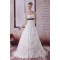 A-Line Halter Beaded Satin Lace Organza Wedding Dresses 2030280