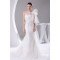 Mermaid/Trumpet Satin Netting Lace One-Shoulder Wedding Dresses 2030286