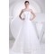 A-Line Satin Organza Fine Netting Sleeveless Wedding Dresses 2030288