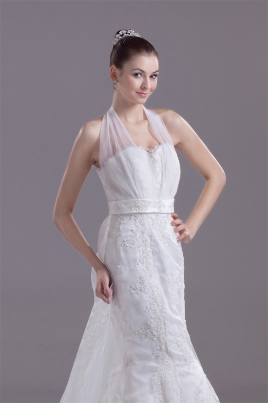 Mermaid/Trumpet Halter Lace Most Beautiful Wedding Dresses 2030290