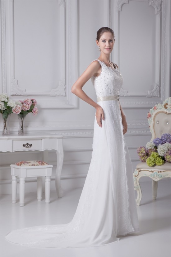 Satin Organza Silk like Satin A-Line Sleeveless Lace Wedding Dresses 2030293 Satin Organza Silk like Satin A-Line Sleeveless Lace Wedding Dresses 2030293