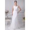 Satin Organza Silk like Satin A-Line Sleeveless Lace Wedding Dresses 2030293