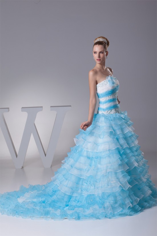 A-Line Strapless Beaded Lace Wedding Dresses with Color 2030295 A-Line Strapless Beaded Lace Wedding Dresses with Color 2030295