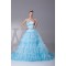 A-Line Strapless Beaded Lace Wedding Dresses with Color 2030295