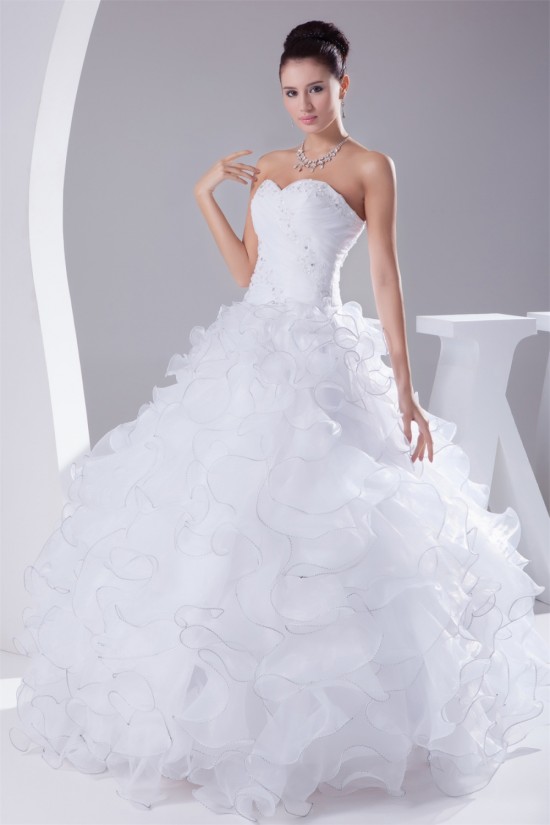 Satin Organza Strapless Sleeveless Ball Gown New Arrival Wedding Dresses 2030298 Satin Organza Strapless Sleeveless Ball Gown New Arrival Wedding Dresses 2030298