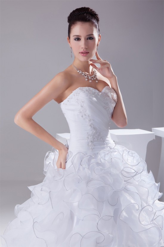 Satin Organza Strapless Sleeveless Ball Gown New Arrival Wedding Dresses 2030298 Satin Organza Strapless Sleeveless Ball Gown New Arrival Wedding Dresses 2030298