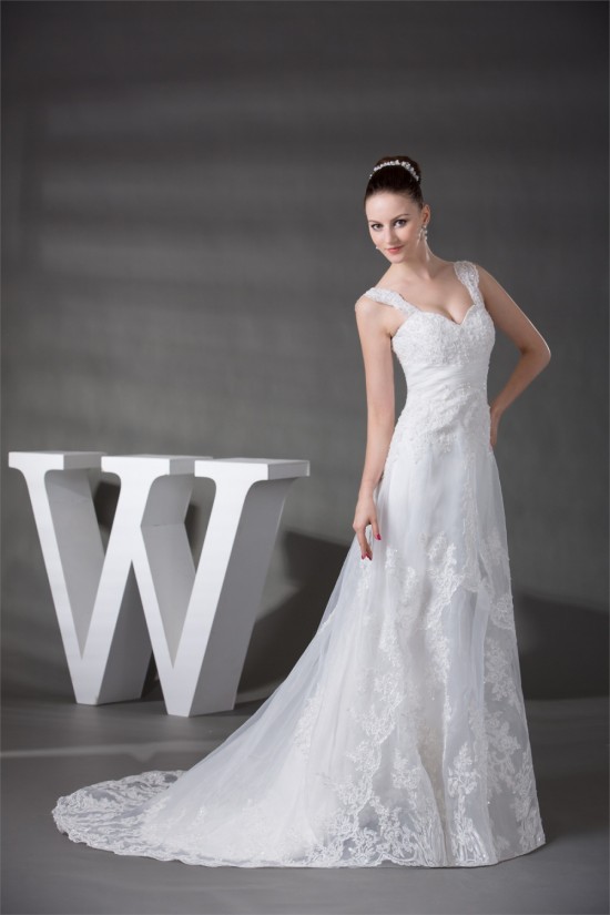 A-Line Straps Sleeveless Lace Wedding Dresses 2030299 A-Line Straps Sleeveless Lace Wedding Dresses 2030299