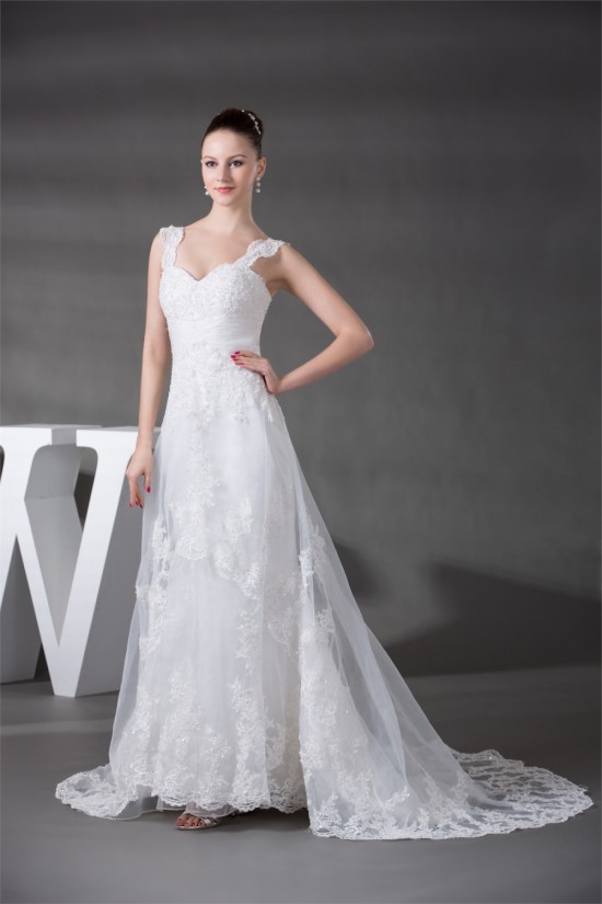A-Line Straps Sleeveless Lace Wedding Dresses 2030299 A-Line Straps Sleeveless Lace Wedding Dresses 2030299