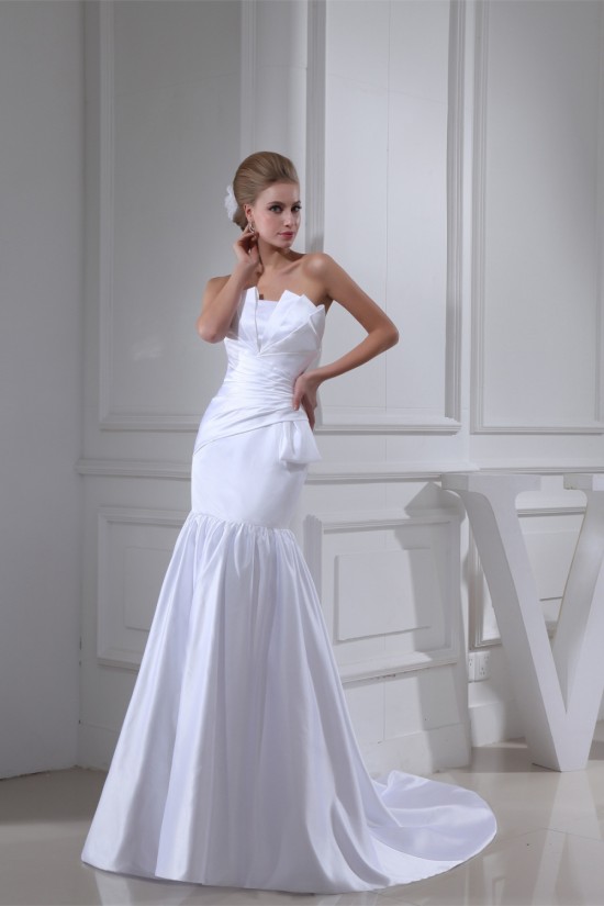 Mermaid/Trumpet Satin Sleeveless Strapless Wedding Dresses 2030305 Mermaid/Trumpet Satin Sleeveless Strapless Wedding Dresses 2030305