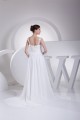 A-Line Chiffon Scoop Sleeveless Sweet Wedding Dresses 2030310