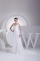 A-Line Chiffon Scoop Sleeveless Sweet Wedding Dresses 2030310