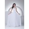 A-Line Sleeveless Scoop Chiffon Silk like Satin Wedding Dresses 2030311