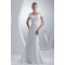 Mermaid/Trumpet Scoop Chiffon Silk like Satin Beaded Wedding Dresses 2030312