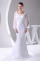 Mermaid/Trumpet Chiffon Satin Long Sleeve Scoop Wedding Dresses 2030313 Mermaid/Trumpet Chiffon Satin Long Sleeve Scoop Wedding Dresses 2030313