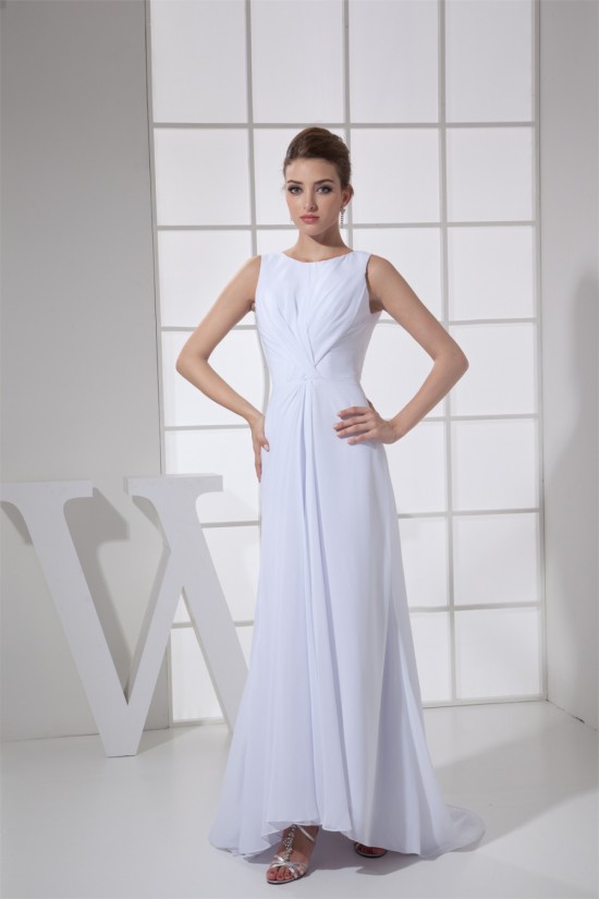 Sheath/Column Sleeveless Chiffon Scoop Wedding Dresses 2030316 Sheath/Column Sleeveless Chiffon Scoop Wedding Dresses 2030316