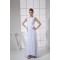 Sheath/Column Sleeveless Chiffon Scoop Wedding Dresses 2030316