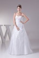 A-Line Satin Lace Fine Netting Sweetheart Wedding Dresses 2030322