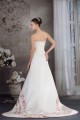 A-Line Satin Silk like Satin Sleeveless Wedding Dresses with Color 2030326 A-Line Satin Silk like Satin Sleeveless Wedding Dresses with Color 2030326